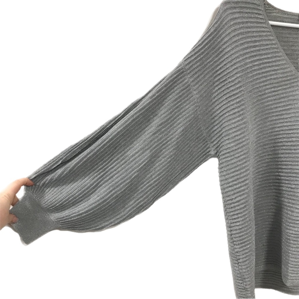 1.STATE Silver Bubble Sleeve Sweater - Picture 3 of 8